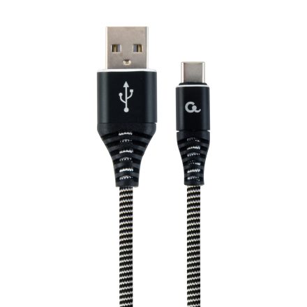 Gembird CC-USB2B-AMCM-2M-BW USB kábel USB 2.0 USB A USB C Fekete, Fehér