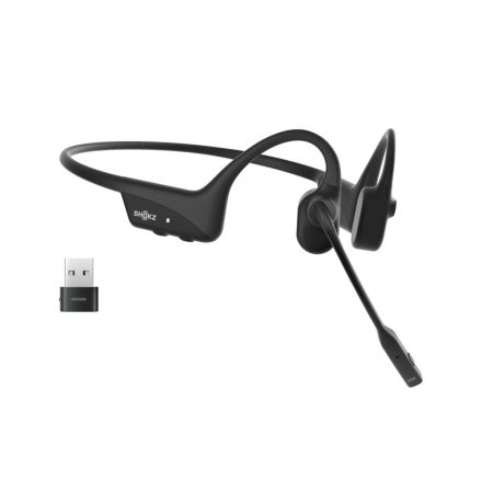 SHOKZ C110-AA-BK fejhallgató és headset Vezeték nélküli Fülre akasztható Iroda/telefonos ügyfélközpont USB A típus Bluetooth Fekete