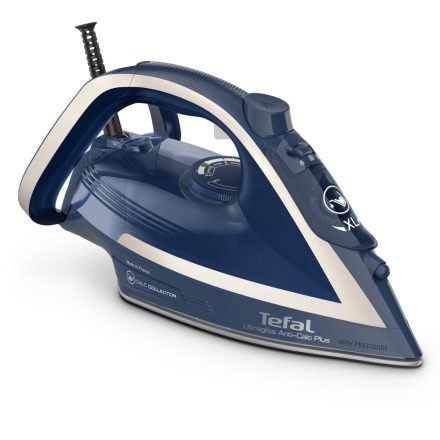 Tefal Ultragliss Anti-Calc Plus FV6830 Gőzölős vasaló 2800 W Kék, Ezüst