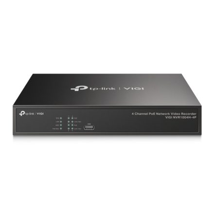 TP-Link VIGI NVR1004H-4P hálózati képrögzítő (NVR) Fekete