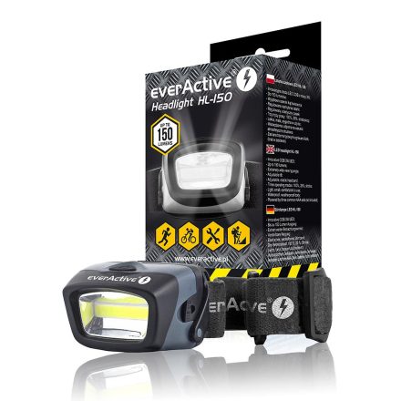 Everactive HL150 zseblámpa Fekete Fejpántos zseblámpa COB LED