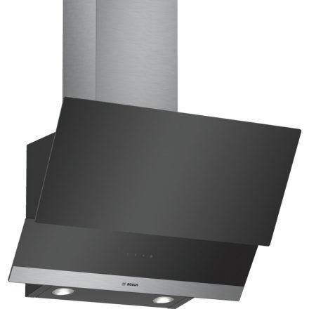 Bosch DWK065G60 konyhai szagelszívó Falra szerelhető Fekete, Rozsdamentes acél 530 m³/h C