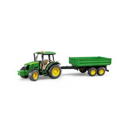 BRUDER John Deere 5115 M with tipping trailer