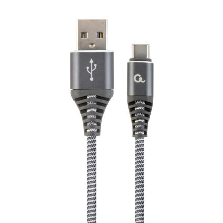 Gembird CC-USB2B-AMCM-1M-WB2 USB kábel 1,8 M USB 2.0 USB A USB C Szürke, Fehér