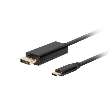 Lanberg CA-CMDP-10CU-0005-BK video átalakító kábel 0,5 M USB C-típus DisplayPort Fekete