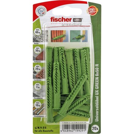 Fischer univerzális tiplik UX Zöld 6x50 RK