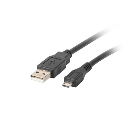 Lanberg CA-USBM-10CC-0010-BK USB kábel 1 M USB 2.0 Micro-USB B USB A Fekete