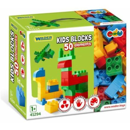 Wader Kids Blocks építőelemek 50 db-os szett (41294)