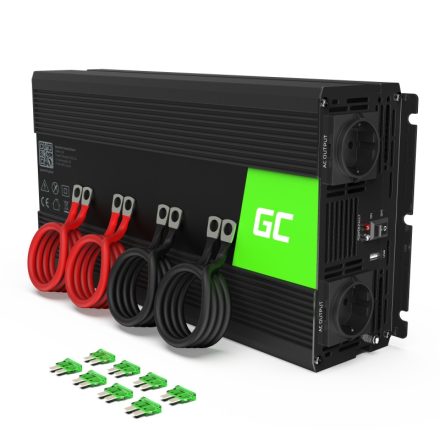 Green Cell INV12 áramátalakító és inverter Automatikus 3000 W Fekete