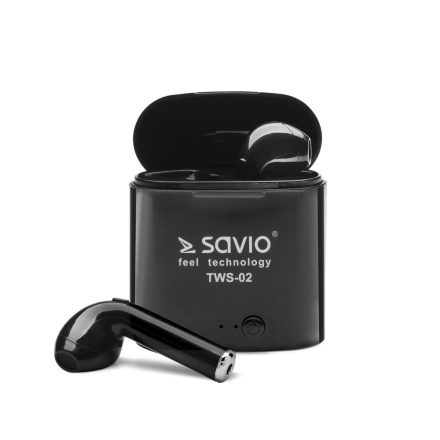 Savio TWS-02  headset Vezeték nélküli  Fekete