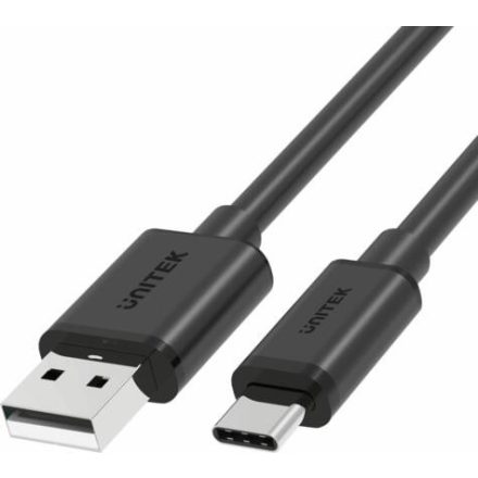 Unitek USB-A apa - USB-C apa Adat- és töltőkábel 1.5m - Fekete (C14067BK)