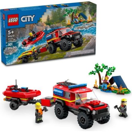 LEGO® City - 4x4 Tűzoltóautó mentőcsónakkal (60412)