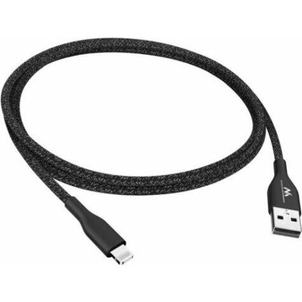 Maclean MCE845B USB-A apa - Lightning apa Adat és Töltőkábel - Fekete (1m) (MCE845B)