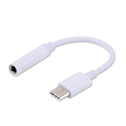 Savio AK-35 mobiltelefon kábel Fehér 0,12 M USB C 3.5mm