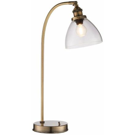 Endon Lighting 77859 | Hansen Endon asztali lámpa 53, 3cm kapcsoló 1x E14 antik vörösréz, átlátszó (77859)