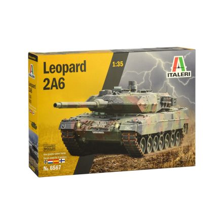 Italeri Leopard 2A6 Tank model Szerelőkészlet 1:35