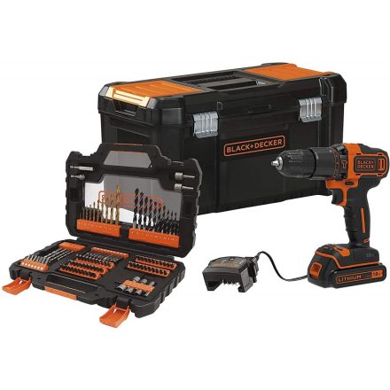 Black&Decker BDCHD18S1KA Akkumulátoros ütvefúró készlet