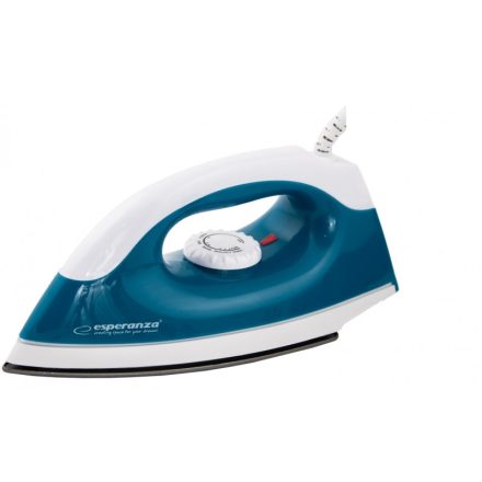 Esperanza TRAVEL IRON SMOOTHER Száraz vasaló Tapadásmentes vasalótalp 1200 W Kék, Fehér