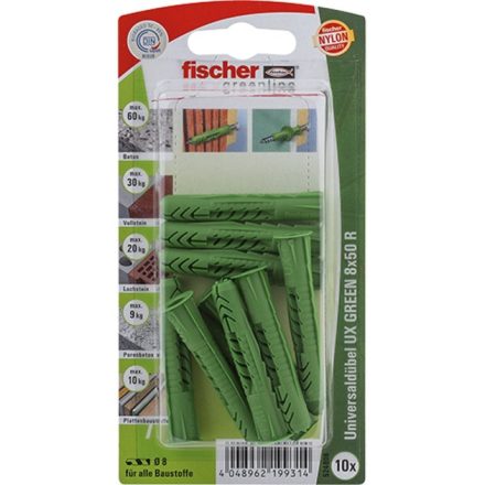 Fischer univerzális tiplik UX Zöld 8x50 RK