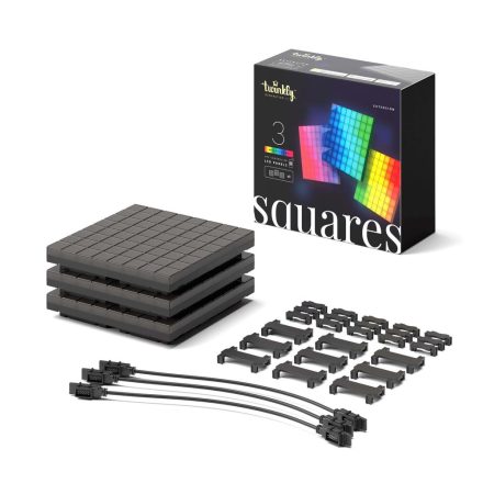 Twinkly Squares Extension Kit Intelligens világítás készlet Wi-Fi/Bluetooth Fekete