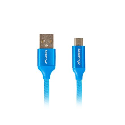 Lanberg CA-USBM-20CU-0018-BL USB kábel 1,8 M USB 2.0 Micro-USB A USB A Kék