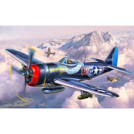 Revell P-47 M Thunderbolt Merevszárnyú repülőgép modell Szerelőkészlet 1:72