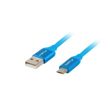 Lanberg CA-USBM-20CU-0010-BL USB kábel 1 M USB 2.0 Micro-USB A USB A Kék