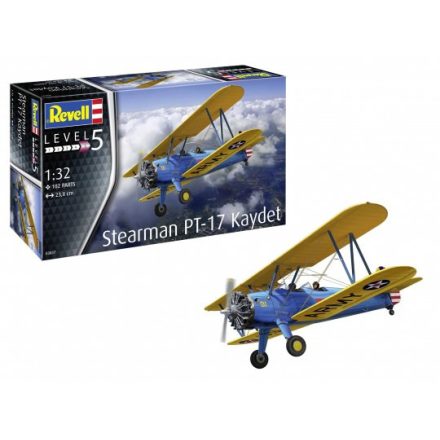 Revell Stearman PT-17 Kaydet Merevszárnyú repülőgép modell Szerelőkészlet 1:32