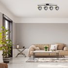 Activejet AJE-LISA 4P fali lámpa Fekete, Arany Beltéri használatra alkalmas E14 40 W