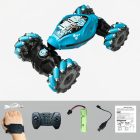 Távirányítós RC kaszkadőr autó – LED világítás, 360° forgás kék