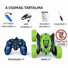 Távirányítós kaszkadőr autó LED fénnyel – RC játék (6+) – kék