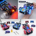 Távirányítós kaszkadőr autó LED fénnyel és füst effekttel – spray funkciós RC játék (1:16) piros