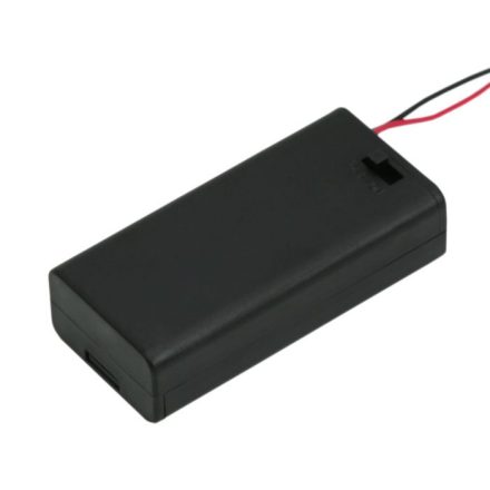 Elemtartó AA x 2 Fedél+kapcs.