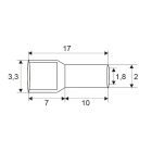 Érvéghüvely 1,5mm2 • fekete -10mm-