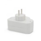 Elosztó 1-2+1 kapcsolóval földelt gyermekvédelemmel