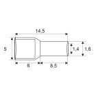 Érvéghüvely 2x0,50mm2 • fehér