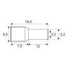 Érvéghüvely 2x1,50mm2 • fekete