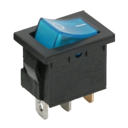 Kapcsoló billenő • kék  (off-on • 6A-250V)