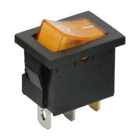 Kapcsoló billenő • sárga  (off-on • 6A-250V)