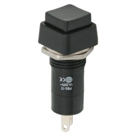   Nyomógombos kapcsoló • fekete  (off-on • 1ák • 1A-250V)