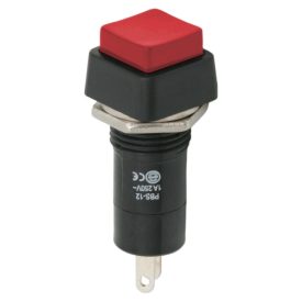   Nyomógombos kapcsoló • piros  (off-on • 1ák • 1A-250V)