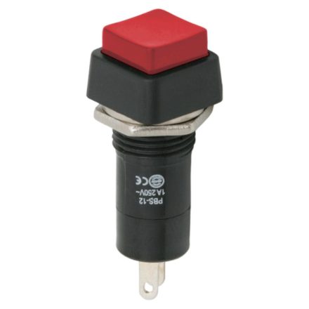 Nyomógombos kapcsoló • piros  (off-on • 1ák • 1A-250V)