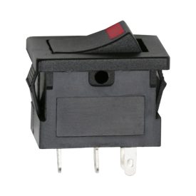 Kapcsoló billenő+piros LED  (on-off • 15A-12VDC)