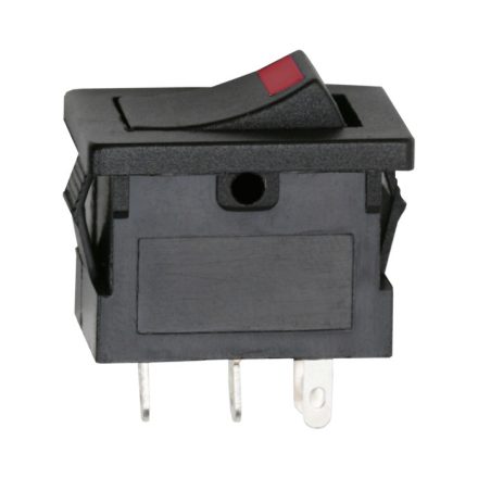 Kapcsoló billenő+piros LED  (on-off • 15A-12VDC)
