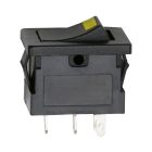 Kapcsoló billenő+sárga LED  (on-off • 15A-12VDC)