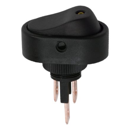 Kapcsoló billenő • sárga (off-on • 1ák • 20A-12VDC)