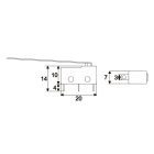 Mikrokapcsoló karos *MINI*  (on-(on) • 1ák • 5(2)A-250V)
