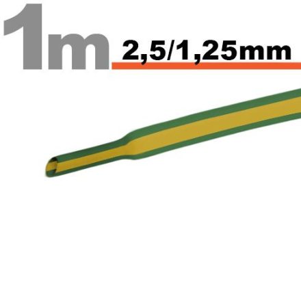 2,5/1,25 zöld/sárga zsugorcső