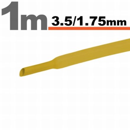 3,5/1,75 sárga zsugorcső