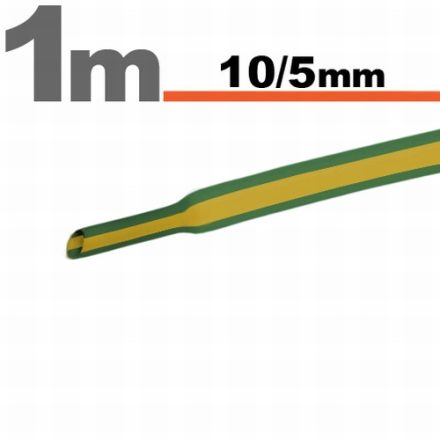 10,0/5,0 zöld/sárga zsugorcső